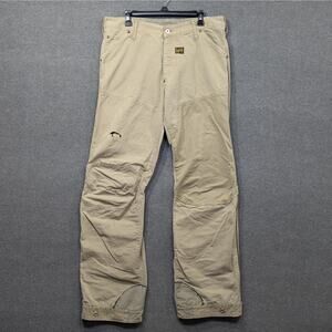 G Star Raw Denim Pants Mens 36x36 Concept Elwood Button Fly Baggy Distressed Zip